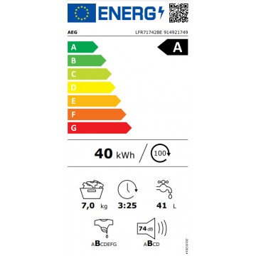 Candy Πλυντήριο Ρούχων 7kg 1200 Στροφών HE 1294TWM6/1-S